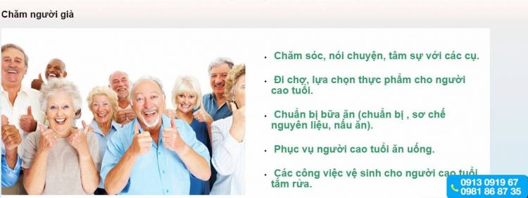 Chăm sóc người già Sài Gòn