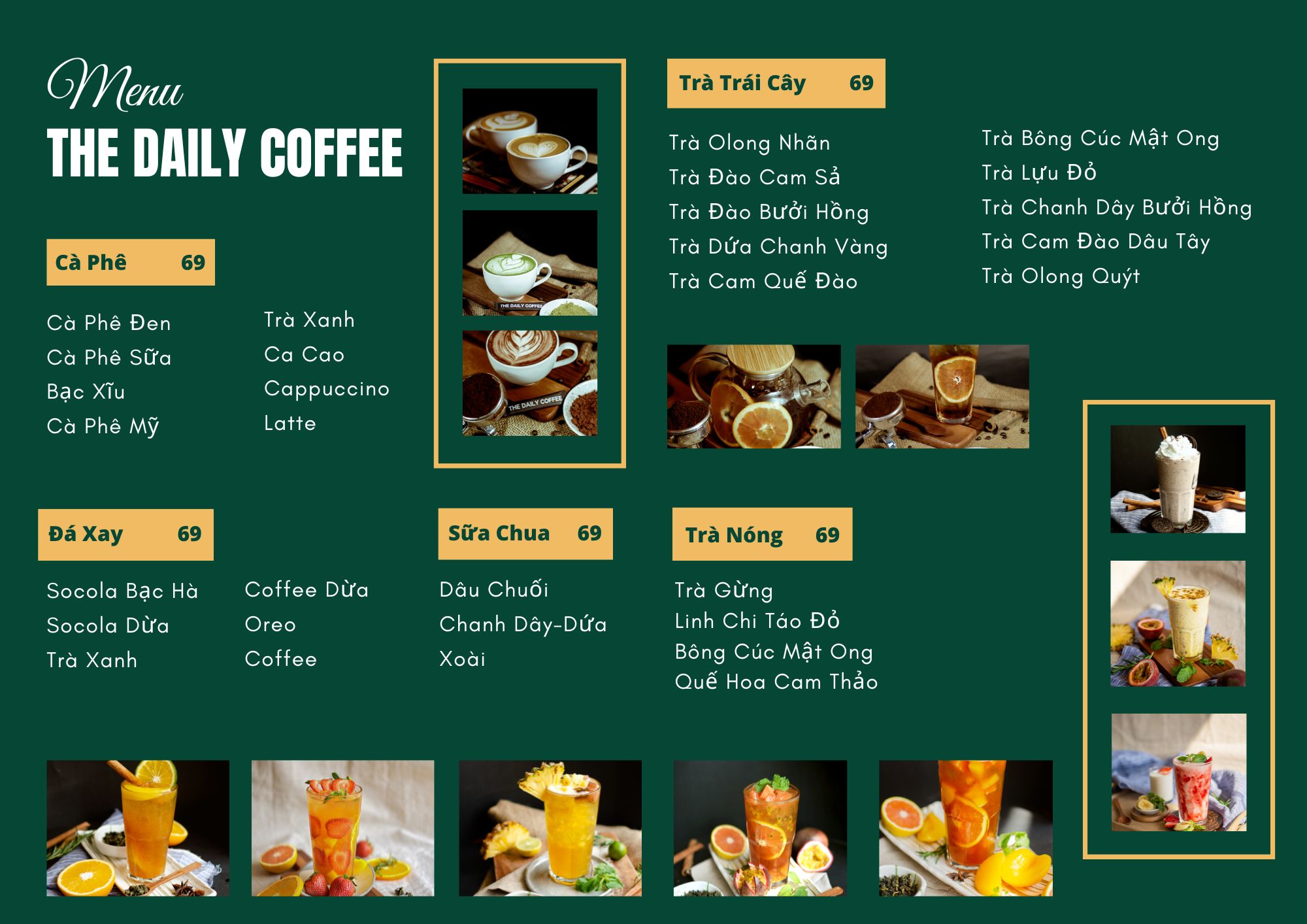 Menu The Daily Coffee 