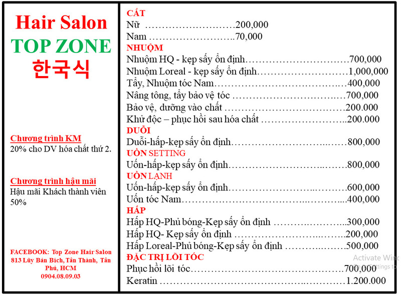 tiệm tóc nổi tiếng ở Sài Gòn