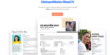 WOWCV với nhiều mẫu CV đẹp, sáng tạo