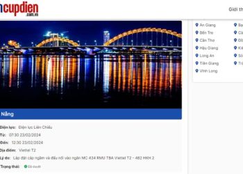 Website cung cấp lịch cúp điện mới nhất từ Tập đoàn điện lực Việt Nam