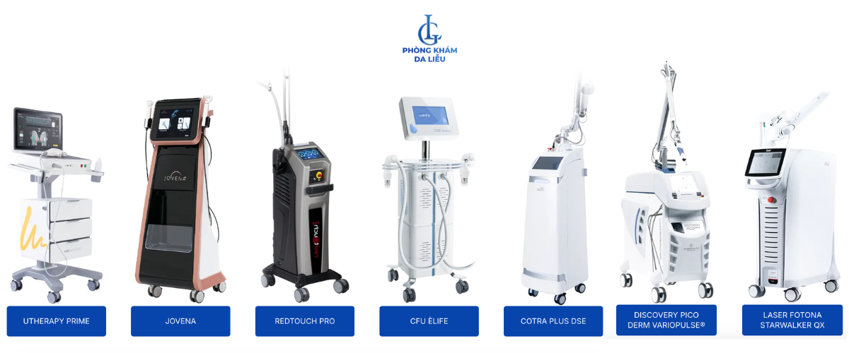 Hệ thống công nghệ tại Phòng khám Da liễu LG Clinic